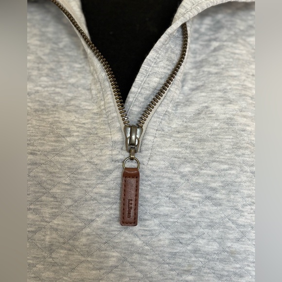 L.L. Bean M Light Gray Women's Quarter-Zip Sweatshirt comfort winter fall - Picture 6 of 10
